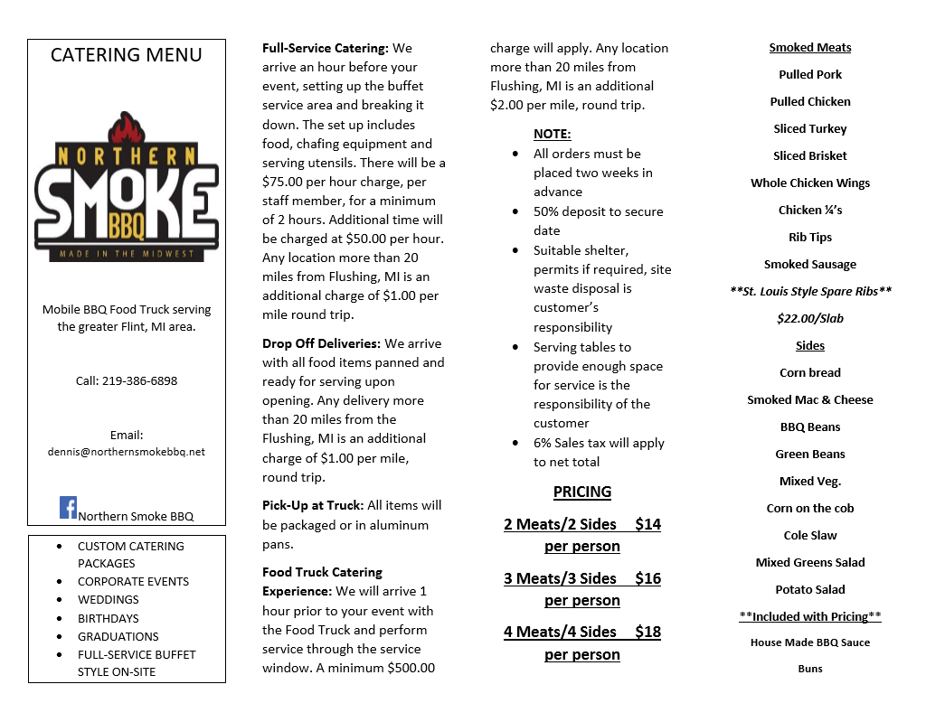 Northern Smoke BBQ Catering Food Truck